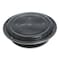 Gen Food Container, 24 oz, 7.28 x 7.28 x 1.96, Black/Clear, Plastic, 150PK FCPP-BC-24RND - alternate 5